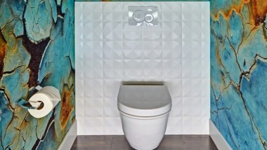 Award-winning powder room design by Nar Bustamante