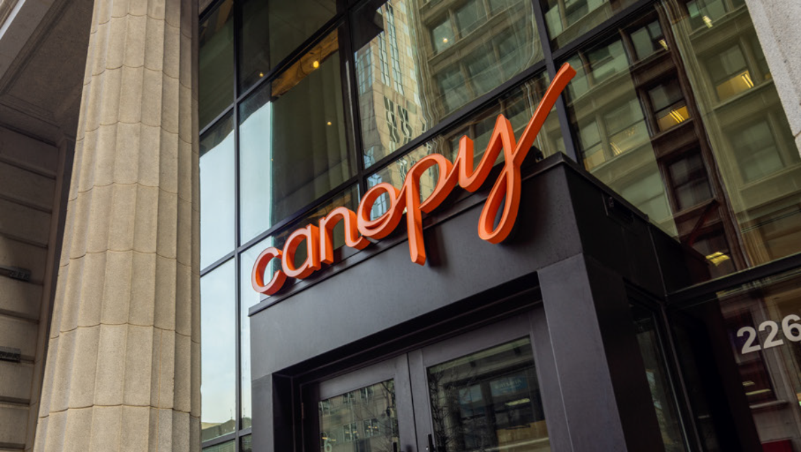 Front Facade of Hilton Canopy, Chicago, IL