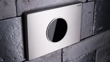 Sigma10 flush plate on stone wall